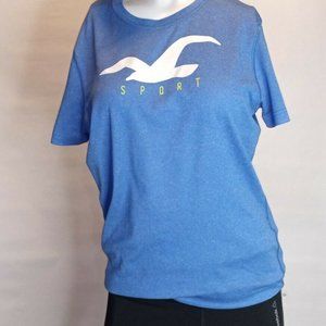 HOLLISTER SPORT Womans s Fitted Short Sleeve Blue
